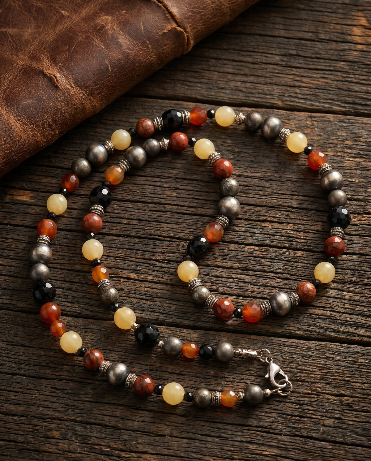 Sacred Sentinel — Navajo Pearl & Protective Gemstone Necklace